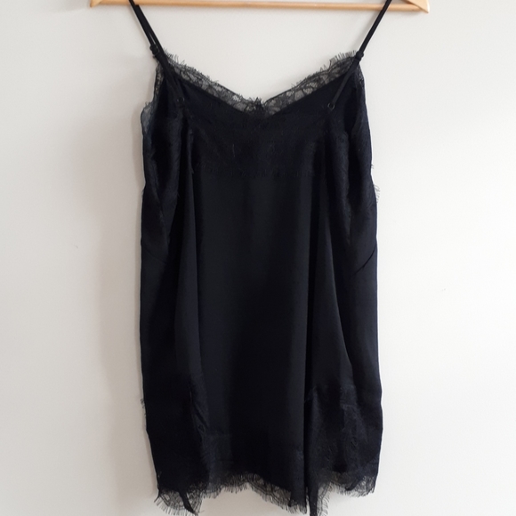 Black Lace Detail Cami Sz XS - Picture 14 of 14